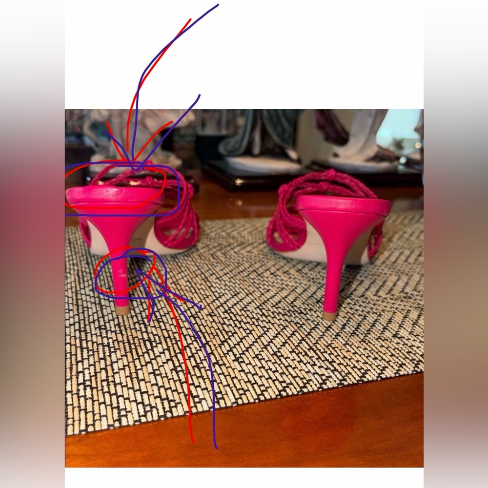 Reformation Strappy Hot Pink Sandals - Picture 10 of 10